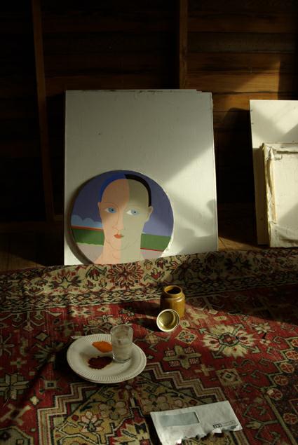 tondo. atelier de peintre.. photo michel ducruet. 2010.
