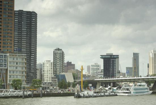Rotterdam city viewed from a boat, photo michel Ducruet
